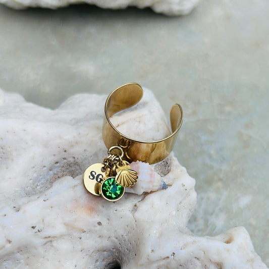 Conch Green Drift RING