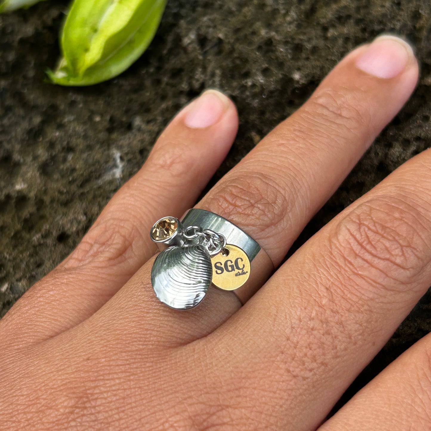 TECTEC Ocean Pulse RING - Unique Stainless Steel Fashionable Jewellery
