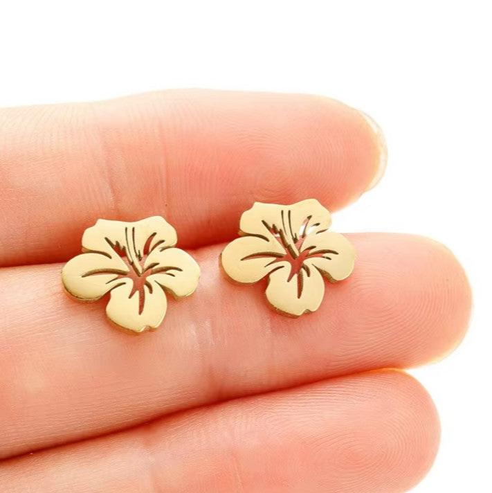 EARRINGS Hibiscus Studs