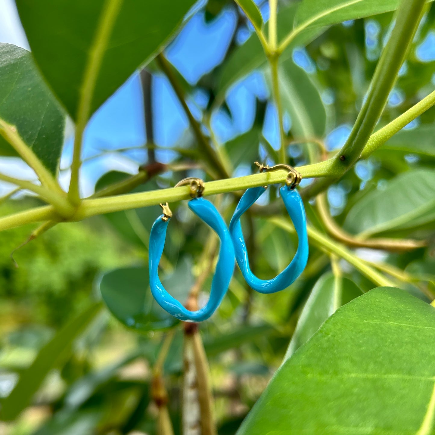 EARRINGS Creole Enamel