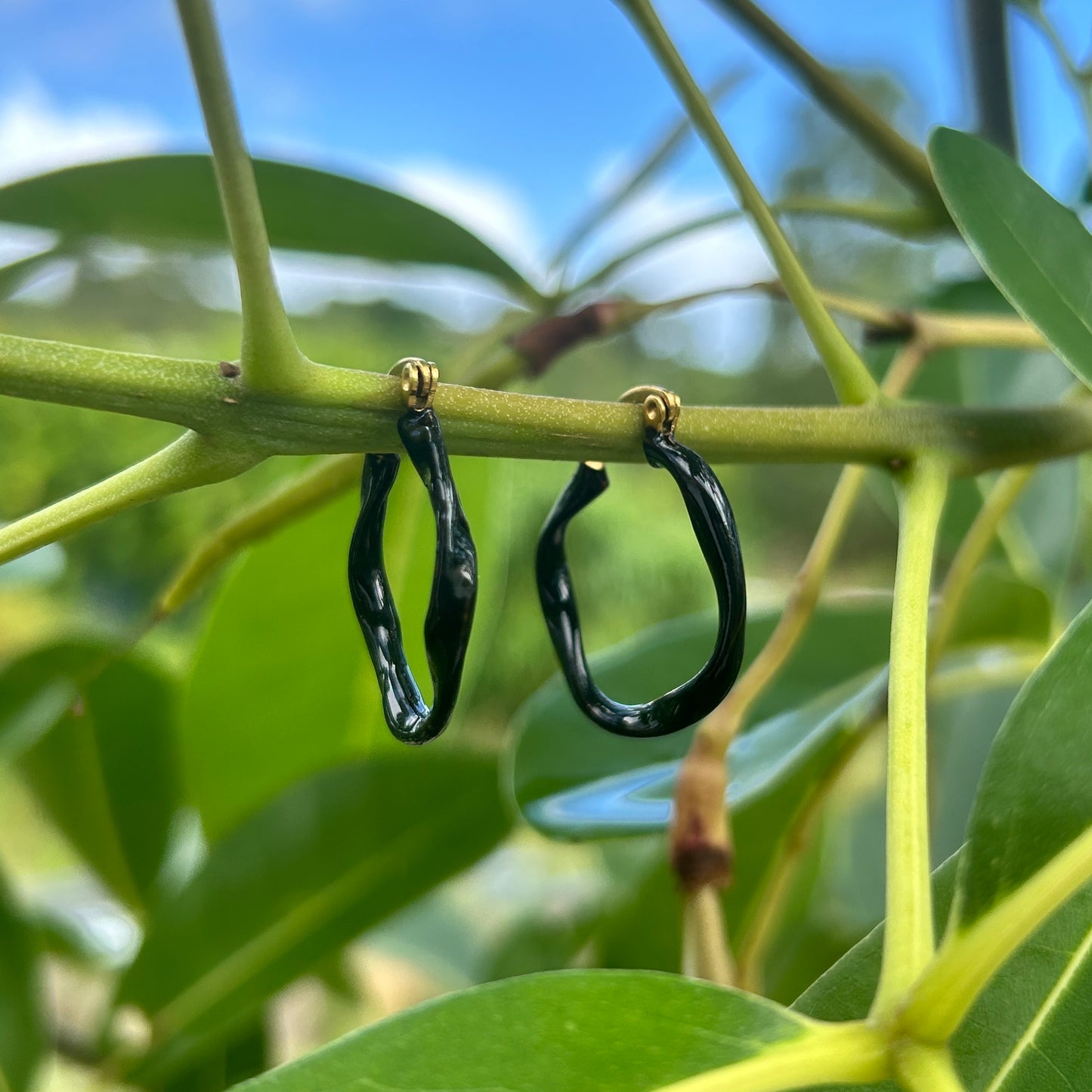 EARRINGS Creole Enamel