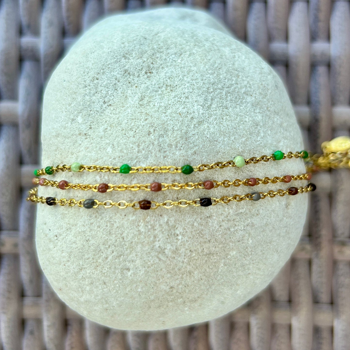 Beaded Golden Bracelets | Multi 1mm