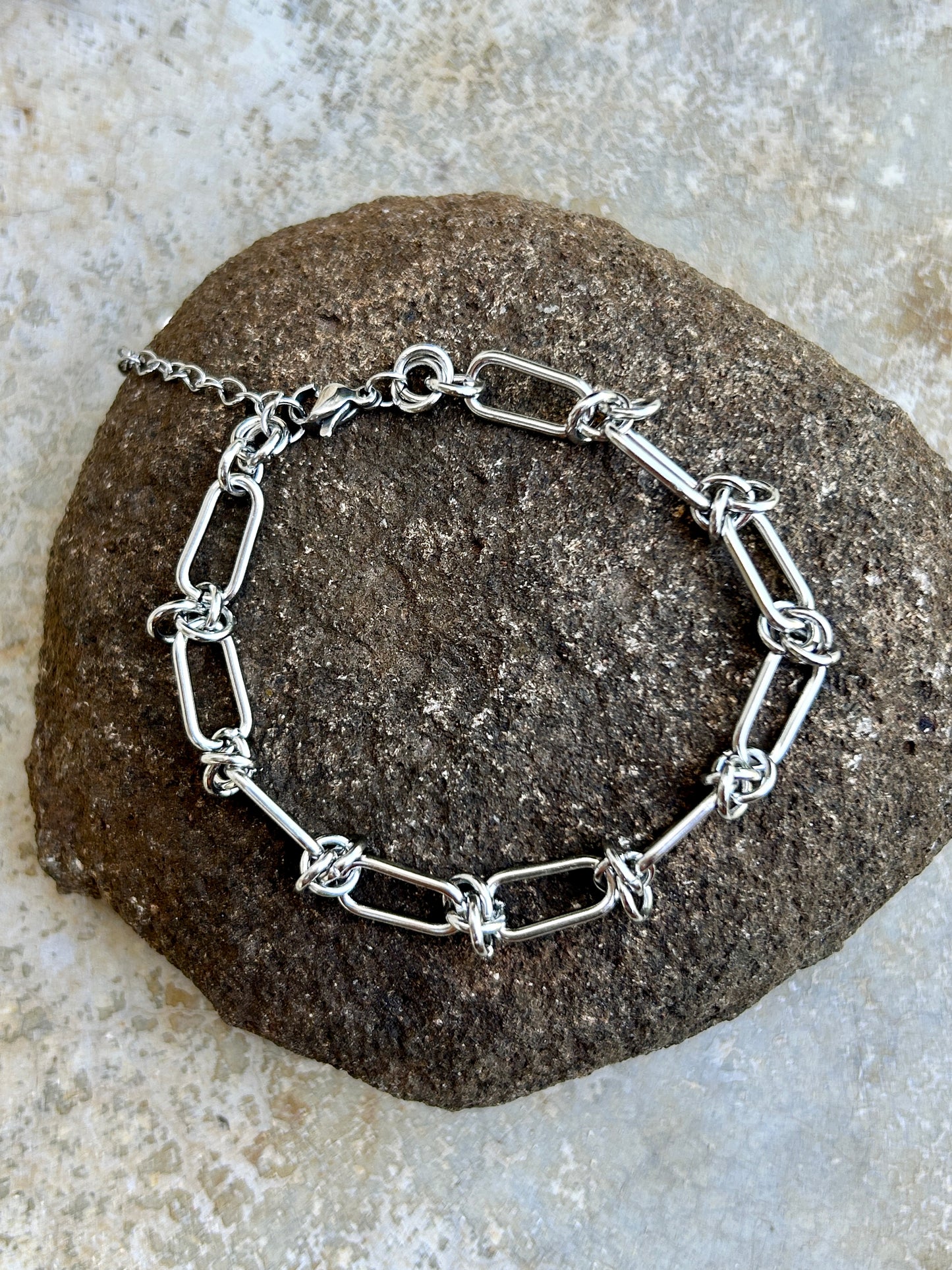 KNOT Chain Link Silver Bracelet