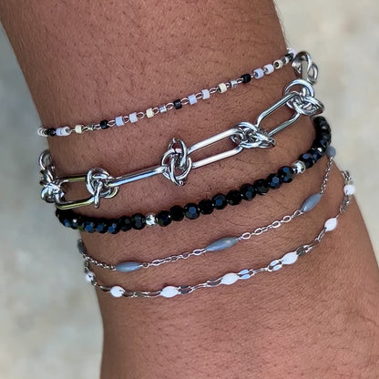 KNOT Chain Link Silver Bracelet